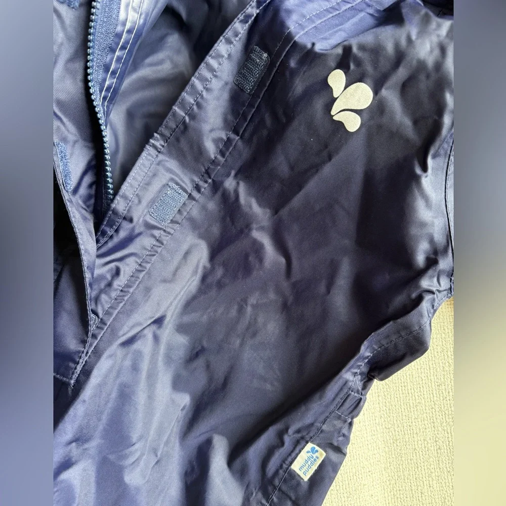 Muddy Puddles navy waterproof rain suit, sz 18-24 months - Picture 9 of 9
